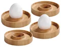 Produktbild: KESPER | Eierbecher, 4er Set, Material: Bambus, Maße: Ø 10 cm, Höhe: 2 cm, Farbe: Braun | 58165