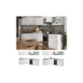 Produktbild: Vicco Eckküche Küchenblock Einbauküche Rick Weiß Hochglanz 270 cm modern Küchen Schränke Spülenunterschrank Eck-Unterschrank Eck-Hängeschrank Arbeitsplatte Küchenmöbel Küchenzeile L-Küche