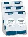 Produktbild: EUROPEL Tisch-Prospekthalter DIN lang 6 Fächer glasklar