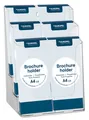 Produktbild: EUROPEL Tisch-Prospekthalter, 1/3 DIN A4, 6 Fächer, glasklar