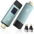 Produktbild: Wireless HDMI Transmitter and Receiver, 98 FT/30M Stabile Verbindung, 2,4G/5G tragbarer HDMI Wireless mit LED-Bildschirm, Plug & Play für Streaming Video Audio File von, Laptop, PC zu HDTV, Projektor.