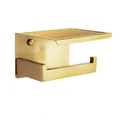 Produktbild: HITSLAM Toilettenpapierhalter Ohne Bohren, Selbstklebend Klopapierhalter mit Ablage, Edelstahl Klorollenhalter Wandmontage, Wc Papier Halterung Rollenhalter mit Kleber für Badzimmer Gold
