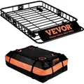 Produktbild: VEVOR Dachgepäckträger Korb Auto Dachkorb Universal 1305 x 915 x 127 mm, Dachgepäckträger Wanne inkl. Tasche 90 kg Tragfähigkeit Relingträger... - Schwarz