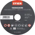Produktbild: STIER Trennscheibe Edelstahl 125 x 1,0 x 22,23 mm, Form gerade