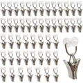 Produktbild: Vorhangklammern,T-Glider,50 Stück,Silber,Ringe,Vorhangzubehör,Vorhangringe