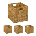Produktbild: Aufbewahrungskorb Regalkorb Wasserhyazinthe Korb Flechtkorb Ordnungskorb Set
