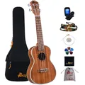 Produktbild: Ukulele Konzert 23 Zoll Erwachsene Kinder Anfänger Set Ukulele Holz KOA Beste...