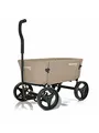 Produktbild: Beach Wagon Faltbarer Bollerwagen LITE - 80 kg - Handwagen faltbar als Strandwagen, Gartenwagen, Campingwagen und Reisebuggy für Kinder und Haustiere - Waschbarer Stoff - Sandbraun