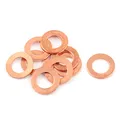 Produktbild: sourcing map 10Stk 8mm x 14mm x 1mm Flach Ring Kupfer Zerquetschen Scheibe Dichtung Befestigung de