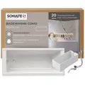 Produktbild: Schulte Badewanne Como, Körperform, Sanitäracryl, Weiß, Größenauswahl, (Komplett-Set, inkl. Wannenträger und Ablauf), 160x70 cm weiß 70 cm x 160 cm