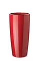 Produktbild: Floralo e. K. Pflanztopf Teramo rund, hochglänzend (rot, 52 cm hoch x 25 cm) mit herausnehmbarem Pflanzeinsatz - Blumentopf Pflanzgefäß Topf Pflanztopf Übertopf Pflanzsäule