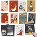Produktbild: Papierdrachen Karten-Adventskalender 2025 - liebevoll illustrierte Postkarten zum Basteln und Verschenken für Paare