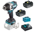 Produktbild: Makita DTW700Z Akku-Schlagschrauber 18V 700Nm + 2x Akku 3Ah + Ladegerät + Koffer