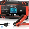 Produktbild: Husgw 12V 24V 8A Autobatterie Ladegerät mit LCD-Display für Auto Motorrad Lkw