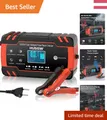 Produktbild: Multifunktionales 8A Ladegerät für 12V/24V Batterien - LCD Display und Schutz