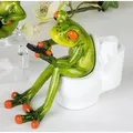 Produktbild: Formano lustige Frösche Figur Frosch auf Toilette Poly 13 cm WC - Bunt