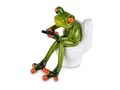 Produktbild: formano Dekofigur Frosch mit Handy auf der Toilette Froschhausen Toilettenfrosch