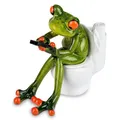 Produktbild: Formano lustige Frösche Figur Frosch auf Toilette Poly 13 cm WC