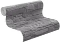 Produktbild: Rasch Tapeten 475029 Vliestapete in grauer Schiefer-Optik – 10,40m x 53cm (L x B) Vlies Tapete Rasch Kollektion Factory III, 10,40 x 0,53, Grau