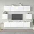 Produktbild: vidaXL 6-tlg. TV-Schrank-Set Weiß Holzwerkstoff