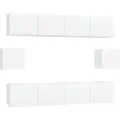 Produktbild: vidaXL 6-tlg. TV-Schrank-Set Weiß Holzwerkstoff - Weiß