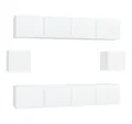 Produktbild: vidaXL TV-Wand, 6-tlg. TV-Schrank-Set Weiß Holzwerkstoff