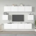Produktbild: 6-tlg. TV-Schrank-Set Weiß Holzwerkstoff