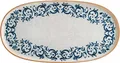 Produktbild: Bonna 2x Viento Hygge mediterran Platte oval 34x17,5cm 1,9cm hoch Weiß Blau Braun Porzellan S-MT-VIEHYG34OV Servierplatten Speiseteller Essteller Geschirr