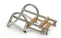Produktbild: wellenshop Badeleiter Bootsleiter 3 Stufen Edelstahl/Holz klappbar mit Handlauf