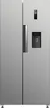 Produktbild: PKM SBS490NFWDIXJ Sde-by-Side Kühlschrank, 83 cm breit, 444 Liter, NoFrost, Wasserspender, Inox Design