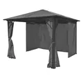 Produktbild: vidaXL Pavillon, Partyzelt mit Vorhängen Anthrazit Aluminium 300 x 300 cm