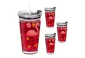 Produktbild: relaxdays Gläser-Set 4er Set Trinkgläser mit Flamingo-Motiv, Glas