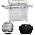 Produktbild: TAINO PLATINUM YAMARA 6+2 Gasgrill Edelstahl 6 Brenner Sear-Burner Backburner mit Abdeckhaube
