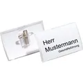 Produktbild: Durable Namensschilder 8211, Click Fold, 75x40 mm, mit Kombiklemme, Kunststoff, 25 Stück