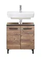 Produktbild: Pelipal Waschbeckenunterschrank Quickset 374 in Eiche Ribbeck quer Nachbildung, 60 cm breit | Waschbeckenschrank ohne Waschbecken mit 2 Türen