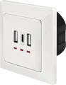 Produktbild: LOGILINK PA0254 - Unterputznetzteil, 2x USB-A, 1x USB-C