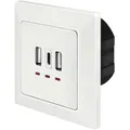 Produktbild: LogiLink PA0254 Unterputz-Dose mit USB-Ladeausgang Weiß