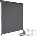 Produktbild: tectake Senkrechtmarkise, Dunkelgrau, Textil, 160x250 cm, CE, Sonnen- & Sichtschutz, Sichtschutz Garten, Balkon Sichtschutze