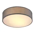 Produktbild: Monzana® Deckenlampe Stoff Wohnzimmer Schlafzimmer E27 Grau 30cm Rund 1-Flammig 40W Lampe Flur Küche Deckenstrahler Deckenleuchte Stoffdeckenlampe