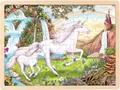 Produktbild: Einlegepuzzle Einhorn 40 x 30 x 0,8 cm, Holz, 48 Teile, per Stück Spiel 57366