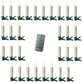 Produktbild: 30 kabellose LED Kerzen inkl. Batterien und Fernbedienung XMAS Baumkerzen