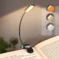 Produktbild: LED Leselampe Buchlampe Klemme Aufladbar USB-C 360 Flexibel Dimmbar Schwarz Büro