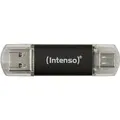 Produktbild: Intenso Twist Line 64 GB, Dual USB-Stick 3.2 Gen 1x1, USB-C und USB-A, 70MB/s, Anthrazit