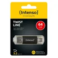 Produktbild: Intenso Twist Line 64 GB USB 3.2 OTG Speicer  USB-C und 3539490 anthrazit NEU