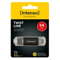 Produktbild: Intenso Twist Line 64 GB USB 3.2 OTG 64GB USB-C und USB-A 3539490 anthrazit OVP