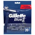 Produktbild: Gillette Blue II Einwegrasierer Männer, 20 Rasierer mit 2-Fach Klinge, Nassrasierer mit Fixiertem Klingenkopf