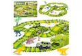 Produktbild: kinderplay Autorennbahn Dinosaurier Rennbahn 360 cm – flexibles Spielset – kreativer Bauspaß