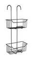 Produktbild: WENKO Duschcaddy Milo Schwarz Edelstahl zwei Etagen ohne Bohren Bad-Accessoire
