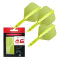 Produktbild: Target Darts K Flex Integrated Dart Flights and Shafts, Nr.6 Gelb (Short) | 3er Pack K-Flex - No6, Kflex All In One Moulded Dart Flight & Stem | Professionelles Dart Zubehör