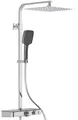 Produktbild: Teleskop Duschsystem Regendusche Dusch Brause Garnitur Thermostat Glasablage